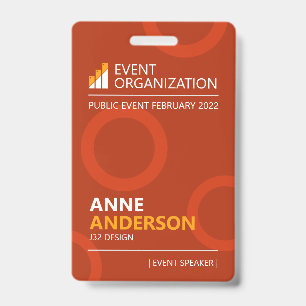 Modern Business Seminar Conference Event Badge ID Badge
