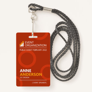 Modern Business Seminar Conference Event  Badge ID Badge