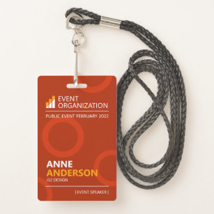 Modern Business Seminar Conference Event  Badge ID Badge