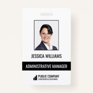 Modern Business Staff Employee ID Badge