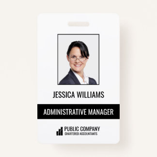 Modern Business Staff Employee ID Badge