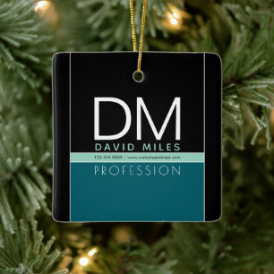 Modern Business Template   All Colours Customisabl Ceramic Ornament