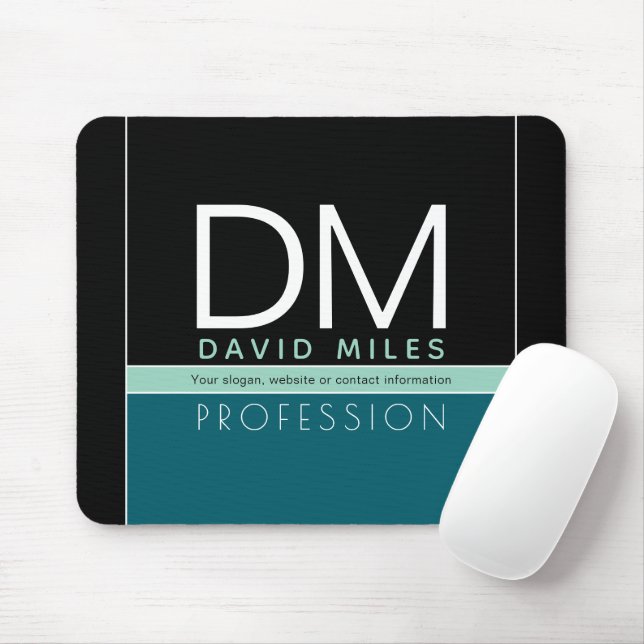 Modern Business Template | All Colours Customisabl Mouse Pad (With Mouse)