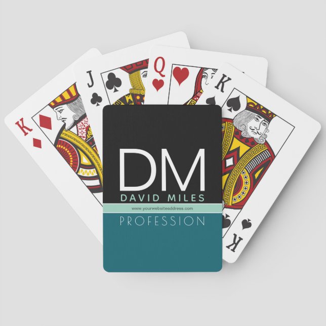 Modern Business Template | All Colours Customisabl Playing Cards (Back)