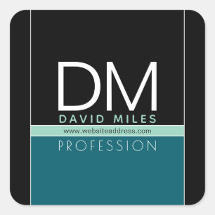 Modern Business Template   All Colours Customisabl Square Sticker