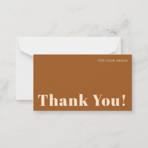 Modern Business Terracotta Thank You Card