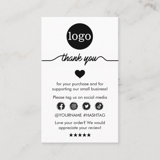 Modern Business Thank You For Order Insert (Front)