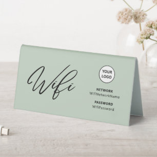 Modern Business Wifi Password & Qr Code Welcome