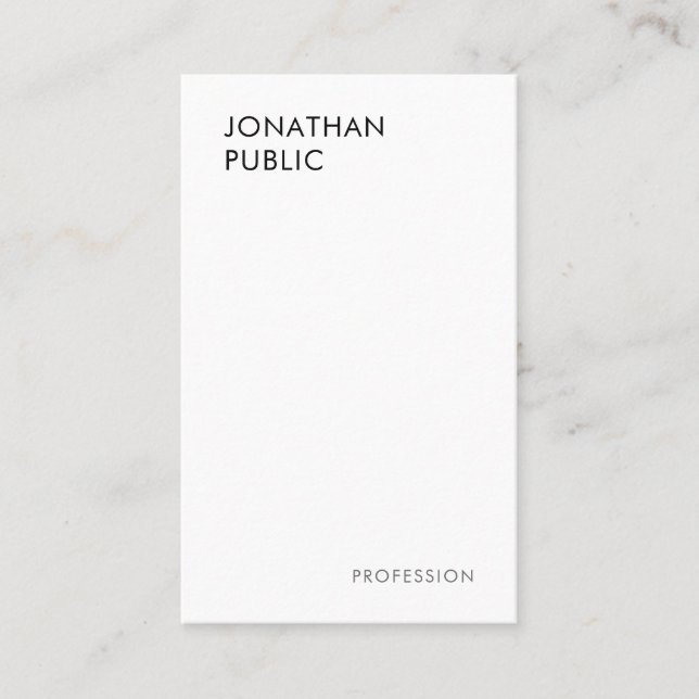 Modern Businesscards Elegant Professional Simple Business Card (Front)