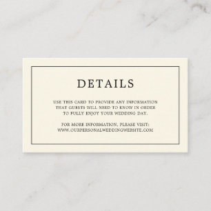 Modern Butter Yellow Monogram Elegant Wedding Enclosure Card