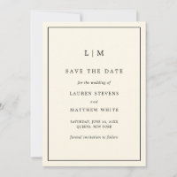 Modern Butter Yellow Monogram Elegant Wedding