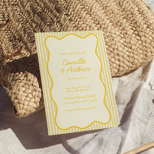 Modern Butter Yellow Wedding Invitation