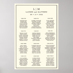 Modern Butter Yellow Wedding Seating Chart