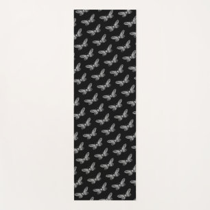 Modern Butterflies Black Yoga Mat