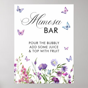Modern Butterflies  Bridal Shower Welcome Sign