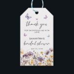Modern Butterflies  Bridal Shower Welcome Sign Gift Tags<br><div class="desc">Introducing our "Lifetime of Butterflies" Purple Floral Bridal Shower Welcome Sign Celebrate the bride-to-be with elegance and charm. Adorned with delicate purple florals reminiscent of a lifetime of happiness, this invitation sets the perfect tone for a delightful bridal shower celebration. Join us as we honour the bride and shower her...</div>