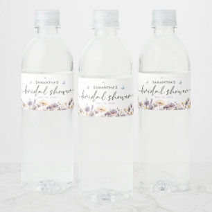 Modern Butterflies  Bridal Shower Welcome Sign Water Bottle Label