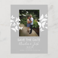 Modern Butterflies Save the Date Photo Postcard