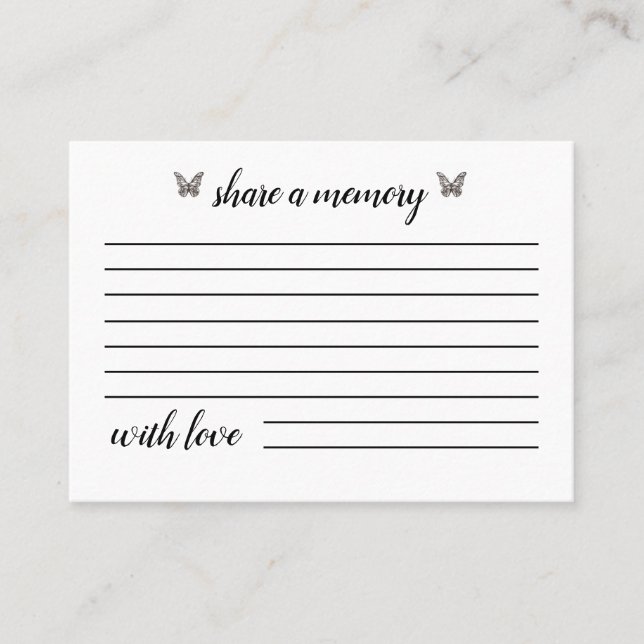 Modern Butterfly | Share A Memory Cards (Front)