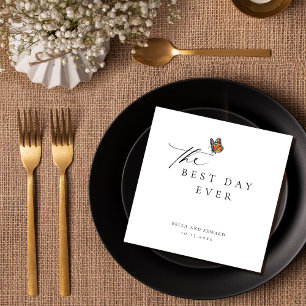 Modern Butterfly Wedding Napkin