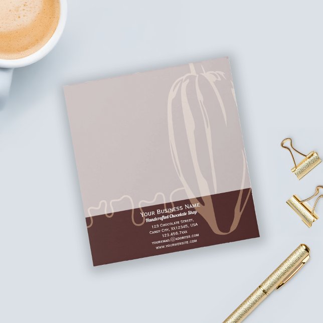 Modern Cacao Pod Chocolatier Chocolate Shop Notepad (Creator Uploaded)