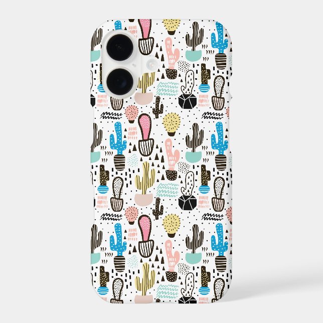Modern Cactus Geometric Pattern (Back)