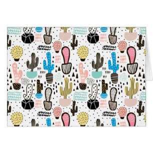 Modern Cactus Geometric Pattern