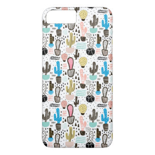 Modern Cactus Geometric Pattern iPhone 8 Plus/7 Plus Case