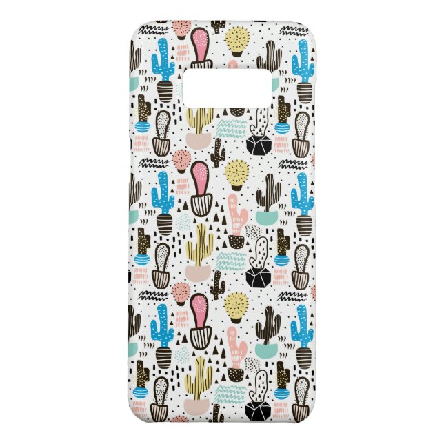 Modern Cactus Geometric Pattern Case-Mate Samsung Galaxy Case (Back)