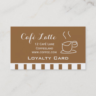 Modern cafe Loyalty Card for coffee