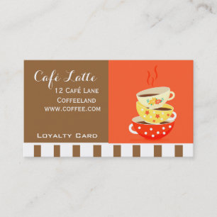 Modern cafe Loyalty Card for coffee