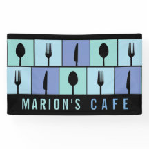 Modern Cafe Restaurant Food Utensils Custom