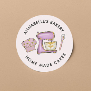 Modern Cakes & Sweets Cupcake Home Bakery Classic Round Sticker