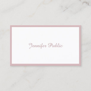 Modern Calligrahy Script Minimalistic Elegant Cool Business Card