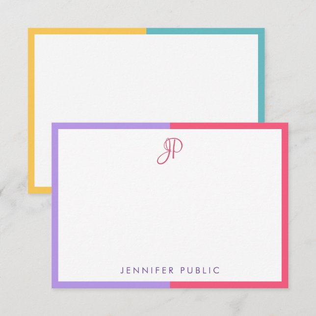 Modern Calligraphed Monogram Simple Template (Front/Back)