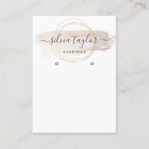 Modern Calligraphy art Earring display card