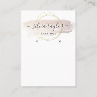 Modern Calligraphy art Earring display card