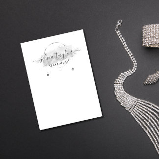 Modern Calligraphy art Earring display card