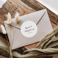 Modern Calligraphy Baby Shower Favour