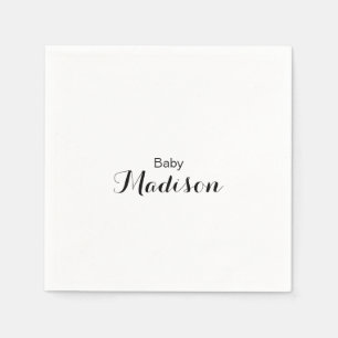 Modern Calligraphy Baby Shower  Napkin
