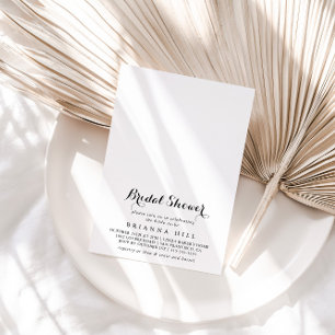 Modern Calligraphy Bridal Shower Invitation
