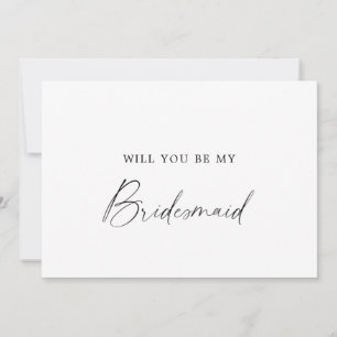 Modern Calligraphy Bridesmaid Proposal Invitation