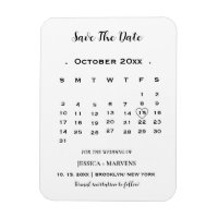 Modern Calligraphy calendar nonphoto save the date
