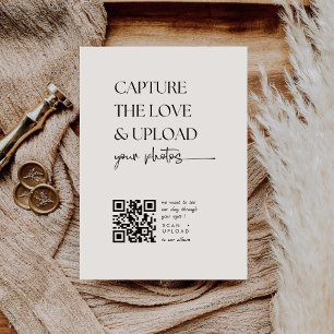 Modern Calligraphy Capture The Love QR code  Enclosure Card