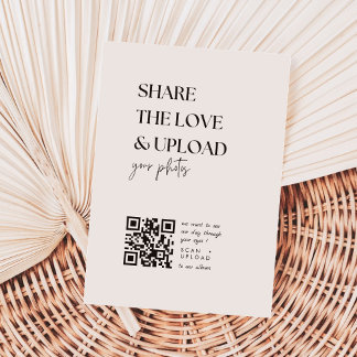 Modern Calligraphy Capture The Love QR code Enclosure Card