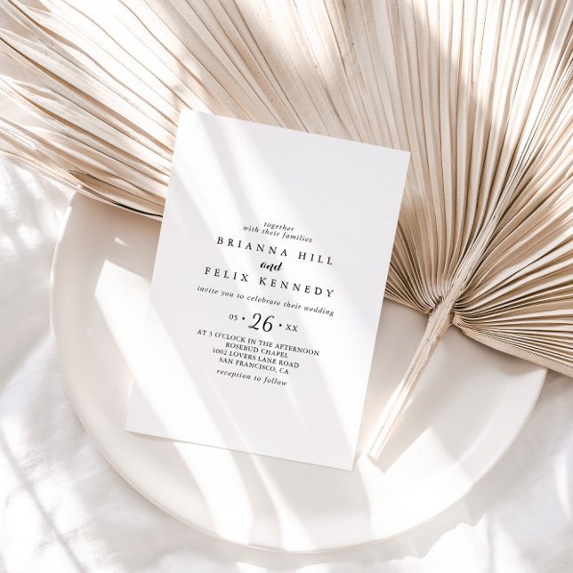 Modern Calligraphy Casual Wedding Invitation (Creator Uploaded)