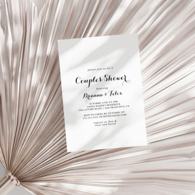 Modern Calligraphy Couples Shower Invitation (Creator Uploaded)
