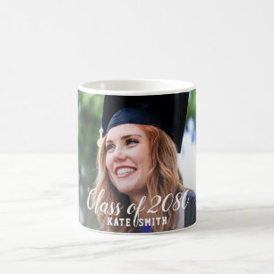 Modern Calligraphy Custom Photo Simple Graduation Coffee Mug
