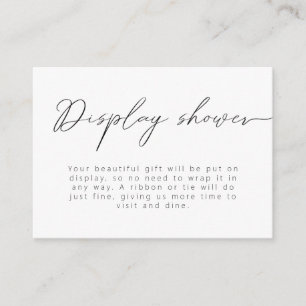 Modern Calligraphy Details Shower Enclosure Card