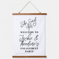 Modern Calligraphy Engagement Party Welcome